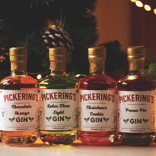 Four bottles of festively flavoured Pickering's Gin