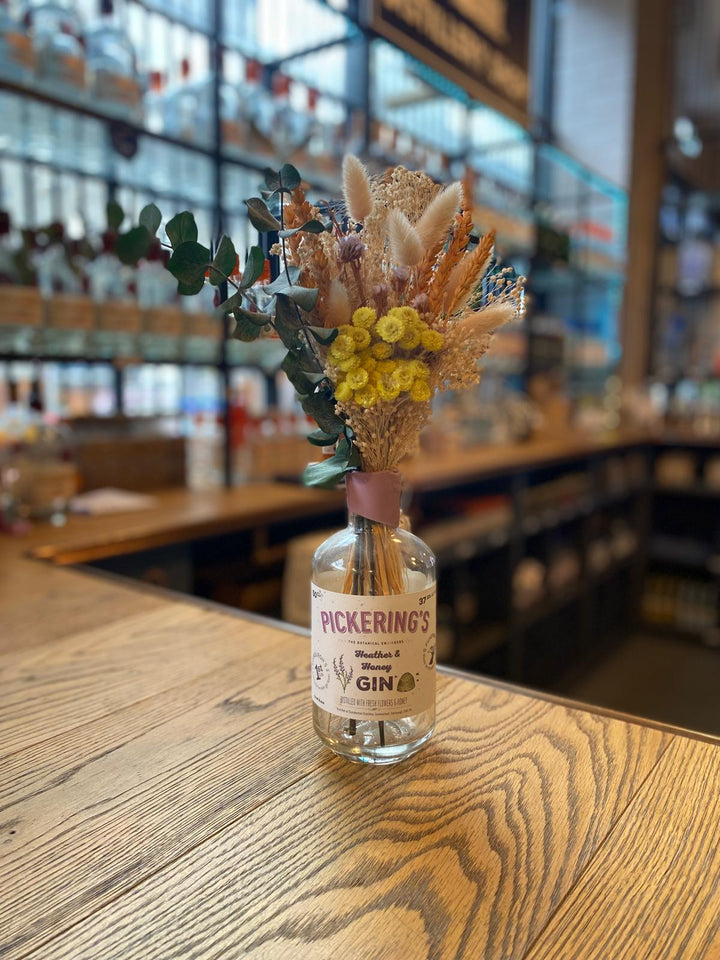 Pickering's Gin Bottle with flowers