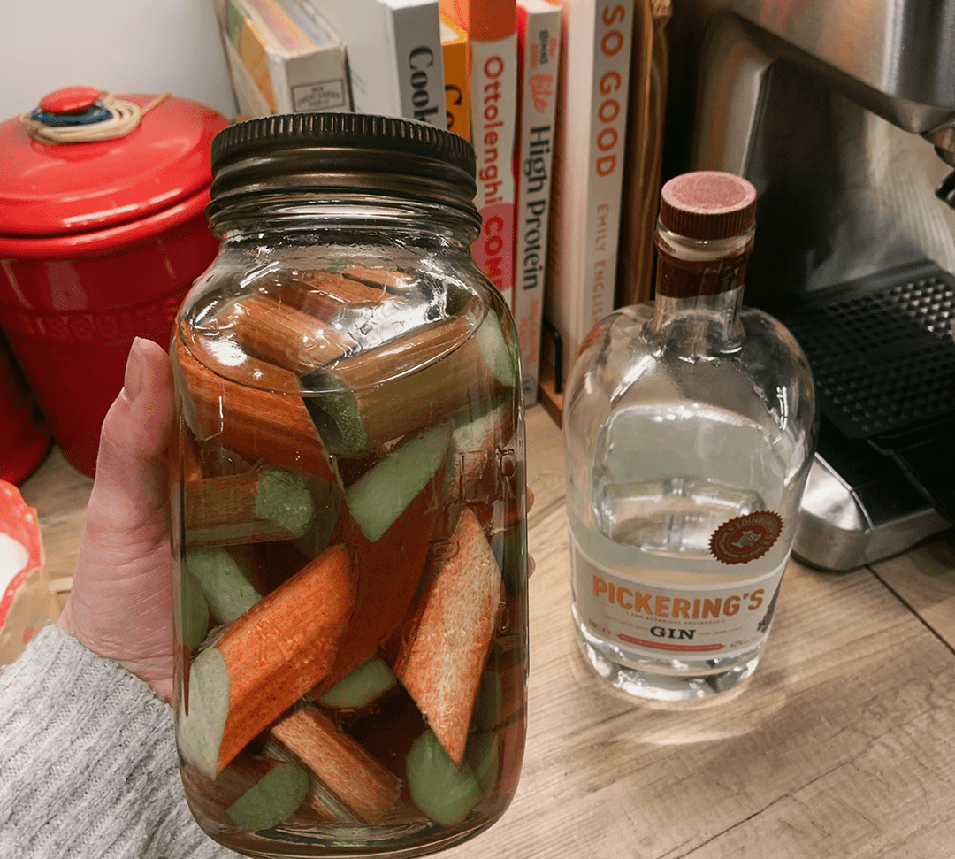 Homemade Rhubarb Pickering's Gin - SummerhallDistillery