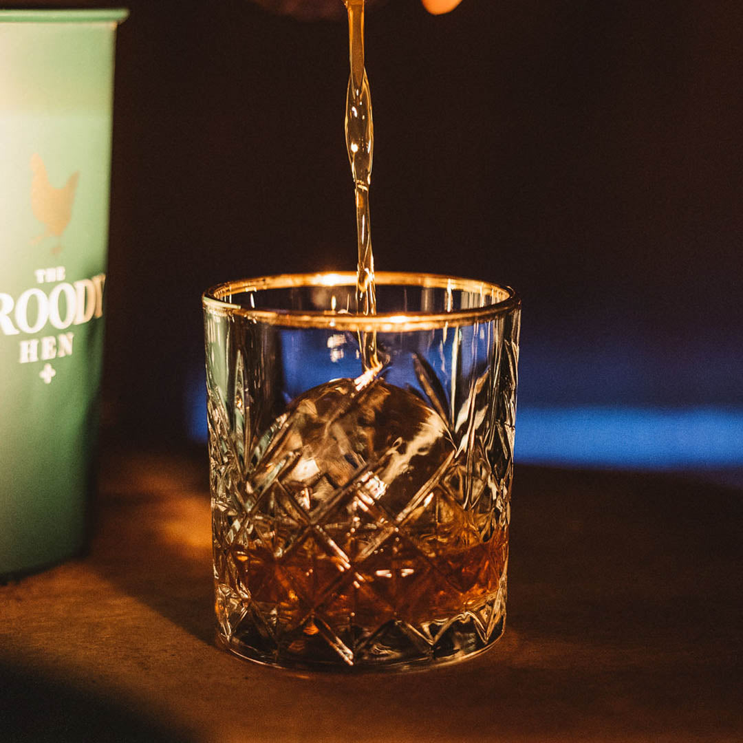 The Broody Hen Scotch Whisky on the rocks