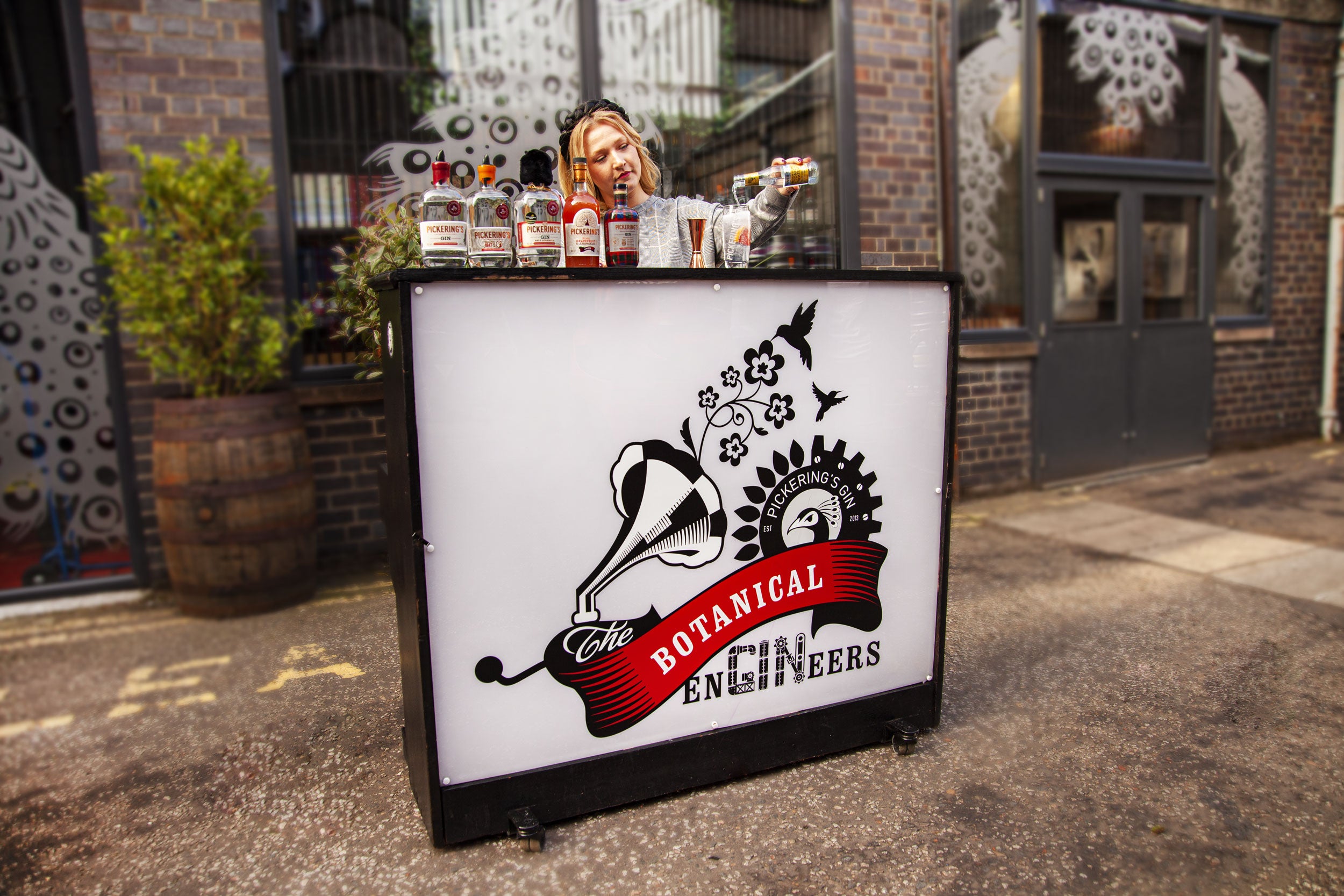 Someone making cocktails on a Pickering's Gin Bar