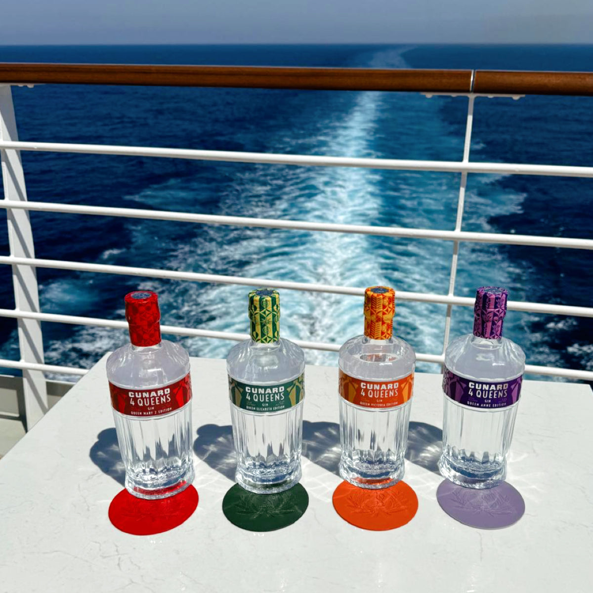 Cunard 4 Queens Gin on cruise ship