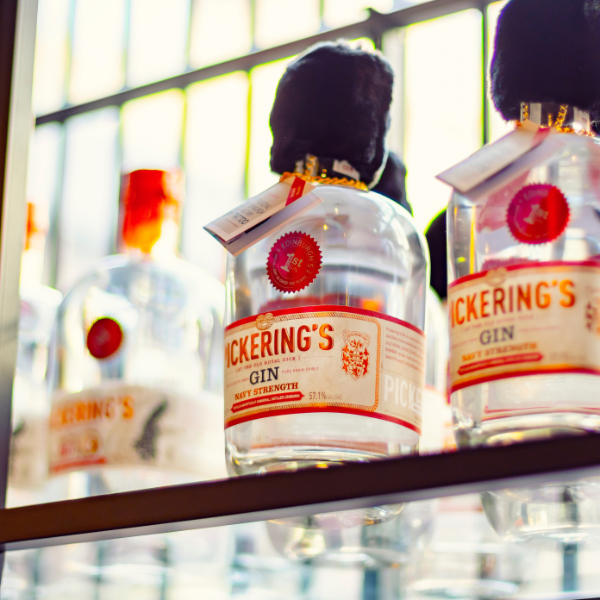 Pickering's Navy Strength Gin on shelves