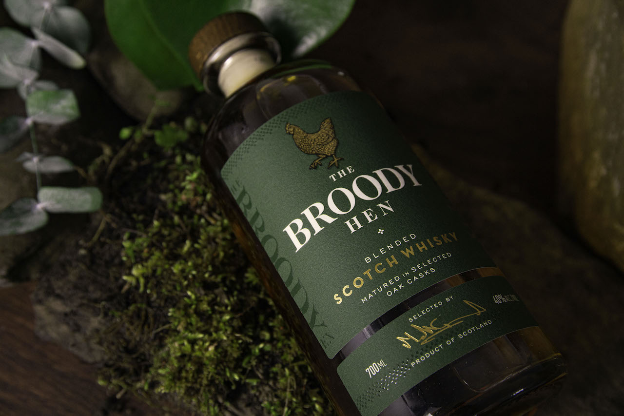 Bottle of The Broody Hen Blended Scotch Whisky