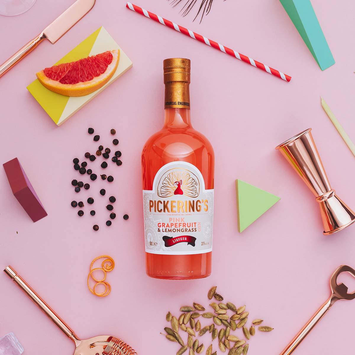Pickering's Pink Grapefruit & Lemongrass Gin Liqueur - SummerhallDistillery